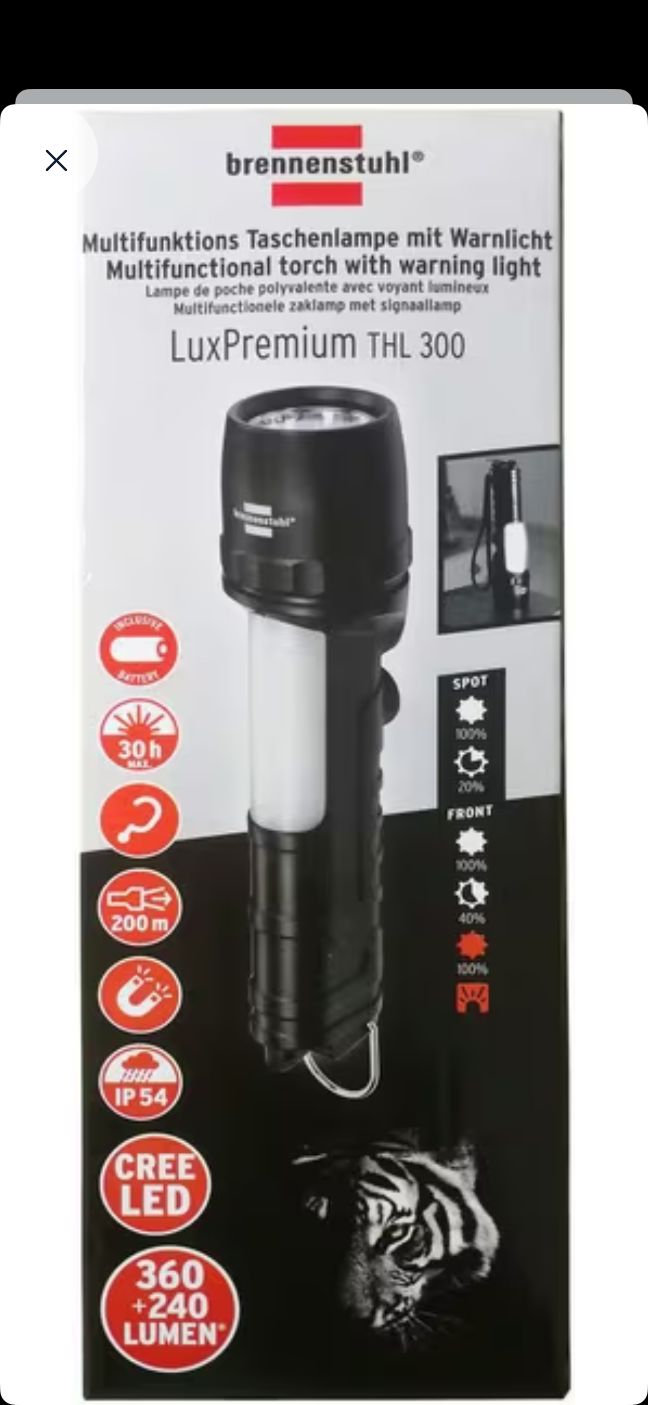 LED Torch LuxPremium THL300